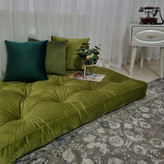 ست نشیمن و کوسن مخمل سبز ۴تیکه